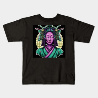 Zombie Samurai Geisha Kids T-Shirt